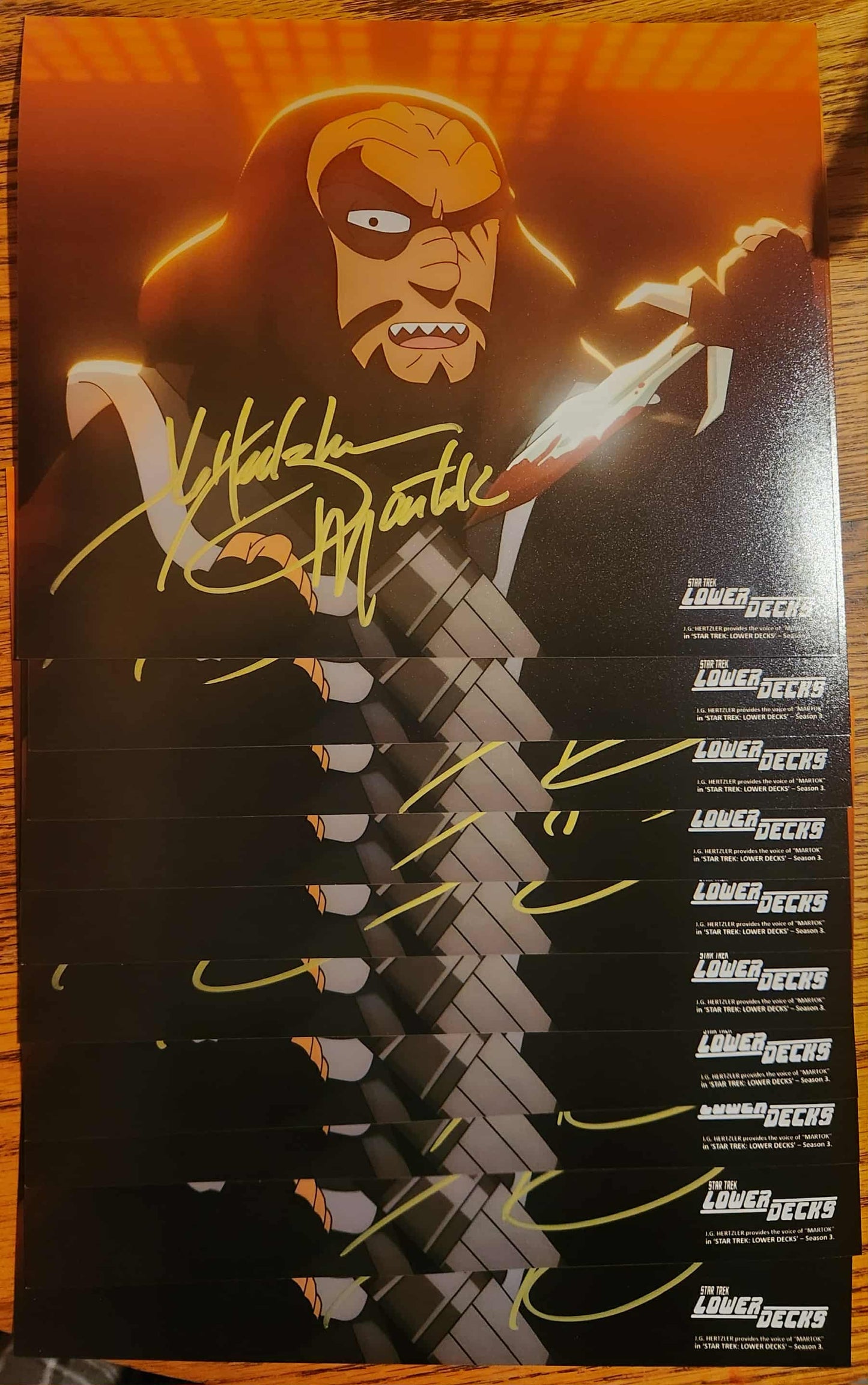 J.G. Hertzler SIGNED Martok 8x10 ('ST:LD')
