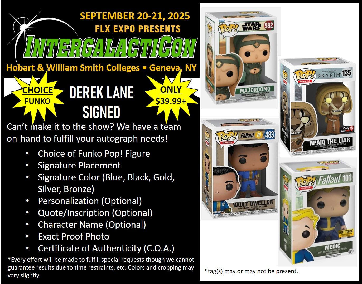 Derek Lane Funko Pop! Autograph - PREORDER