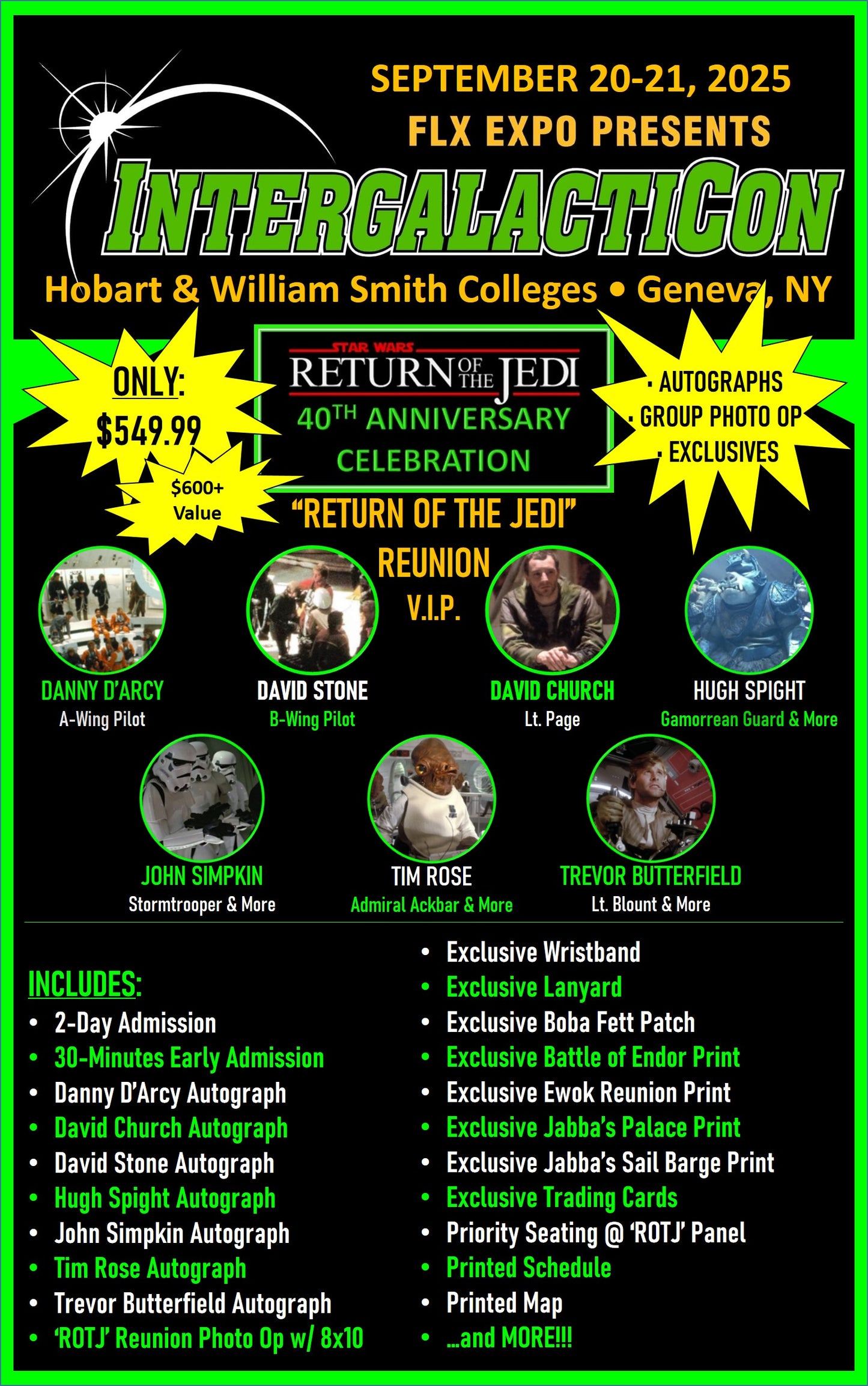 "Return of the Jedi" Reunion V.I.P. Package