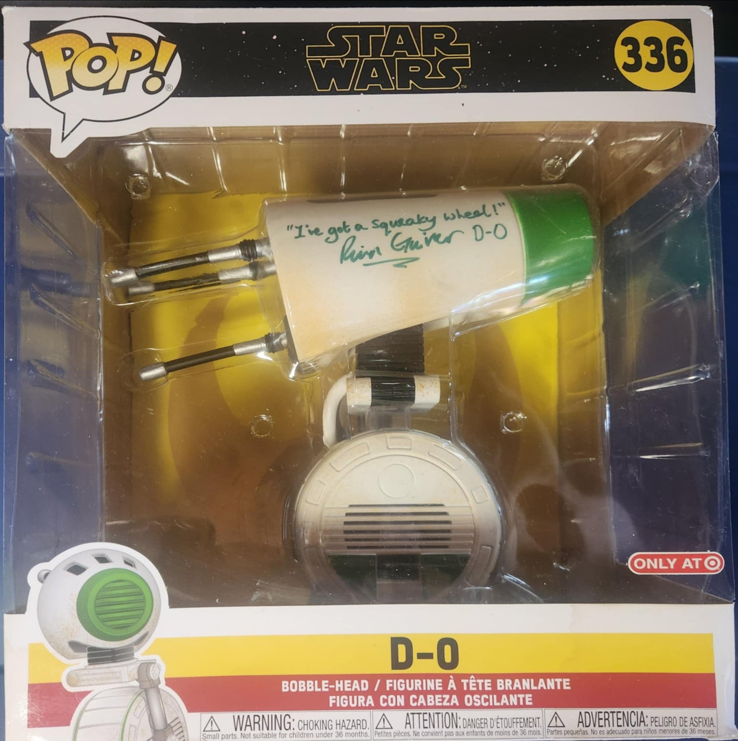 SIGNED Jumbo "Star Wars" Funko D-O *Box Damage