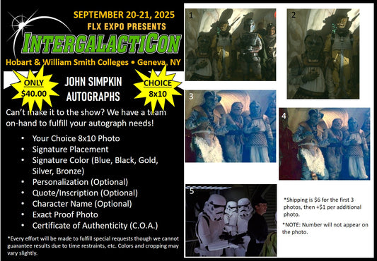 John Simpkin 8x10 Autograph - PREORDER