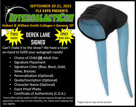 Derek Lane Signed Blue Twi'lek Lekku Headpiece - PREORDER